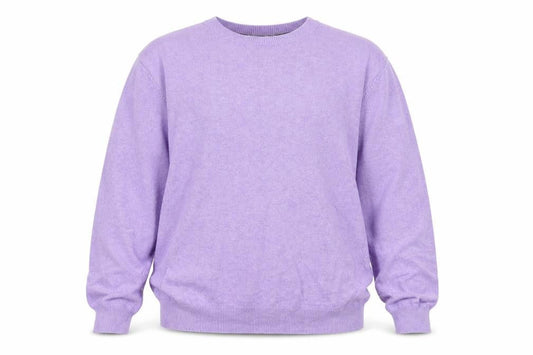 Marks & Spencer Mens Purple Round Neck Cotton Pullover Jumper Size XL Long Sleeve