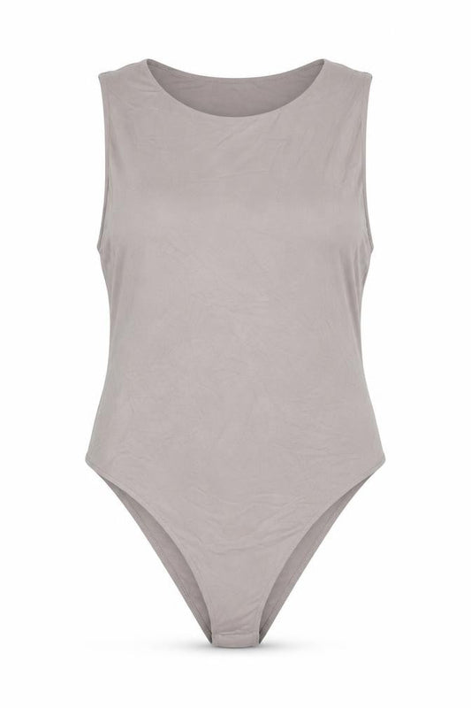 Front view of Autograph women’s green polyamide bodysuit one-piece, size UK 20, snap