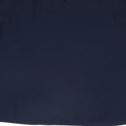 Marks & Spencer Womens Blue Polyester Basic Blouse Size 8 Round Neck - Embroidered Detail