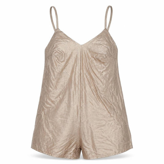 Glamorous Womens Gold Polyester Romper One-Piece Size S Pullover