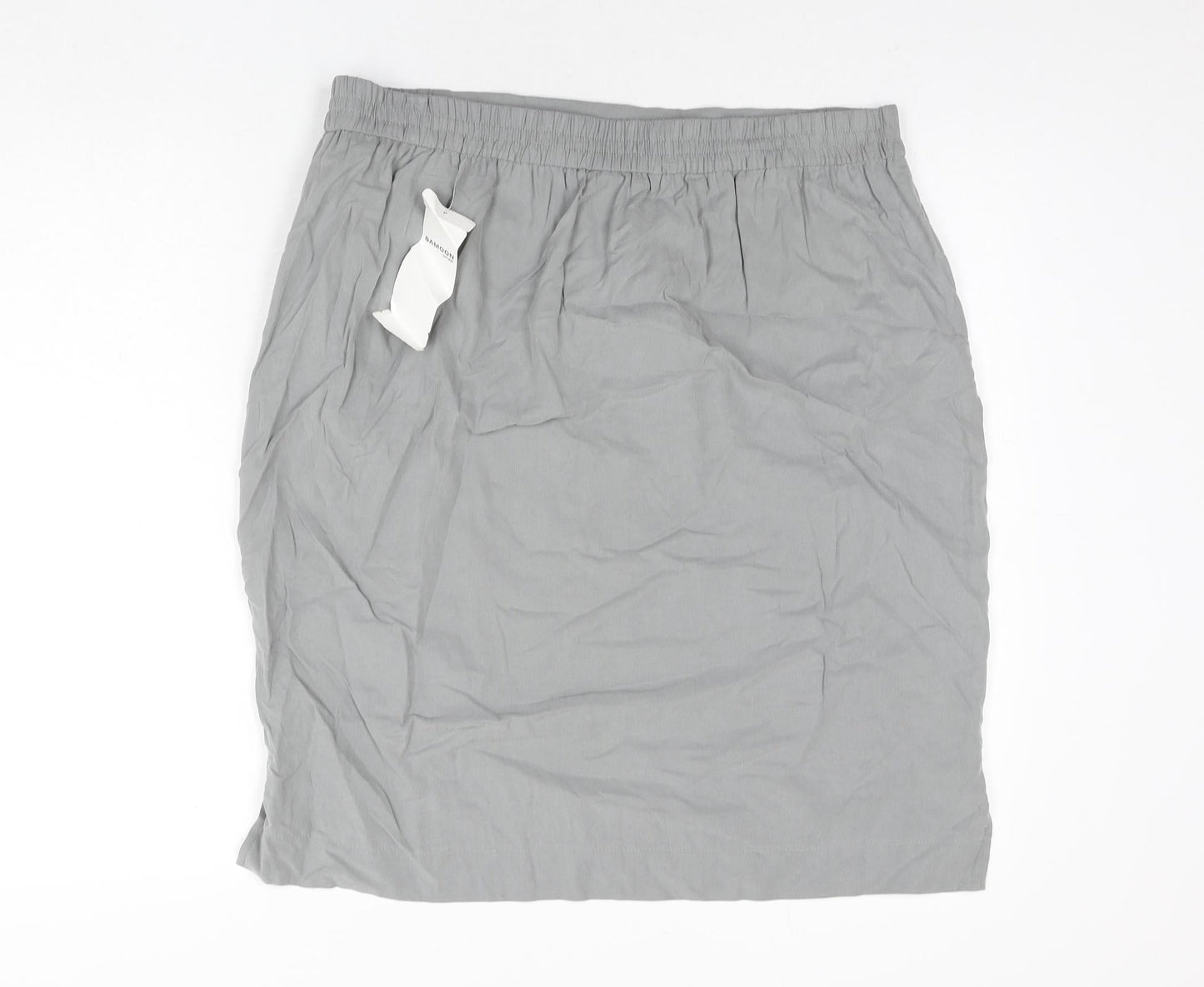 Samoon Womens Grey Modal Straight & Pencil Skirt Size 18 Drawstring