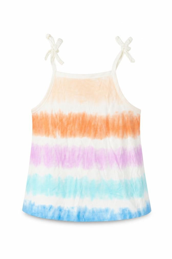 Marks & Spencer Girls Multicoloured Spotted Cotton Cropped Tank Size 2-3 Years Square Neck Pullover