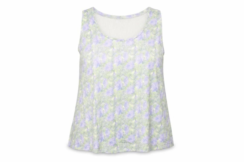 Marks & Spencer Womens Multicoloured Geometric Polyester Basic Tank Size 24 Scoop Neck