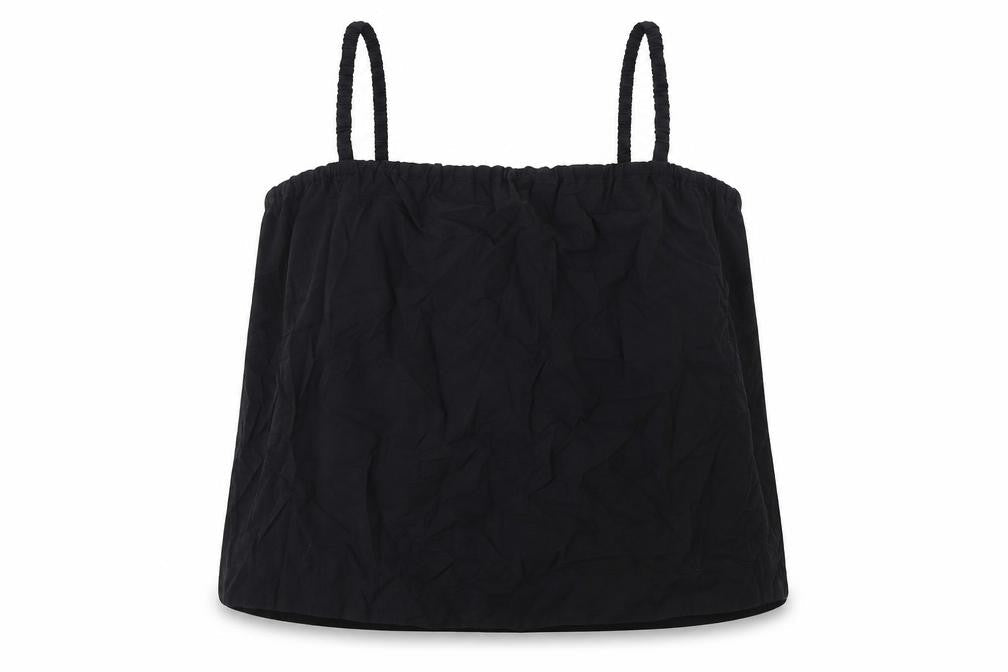 Marks & Spencer Womens Black Cotton Camisole Tank Size 20 Square Neck