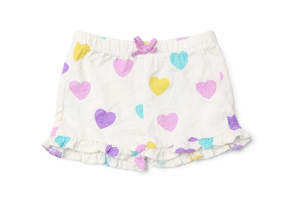 Marks & Spencer Girls Multicoloured Geometric Cotton Cropped Trousers Size 0-3 Months Pullover - Heart Pattern
