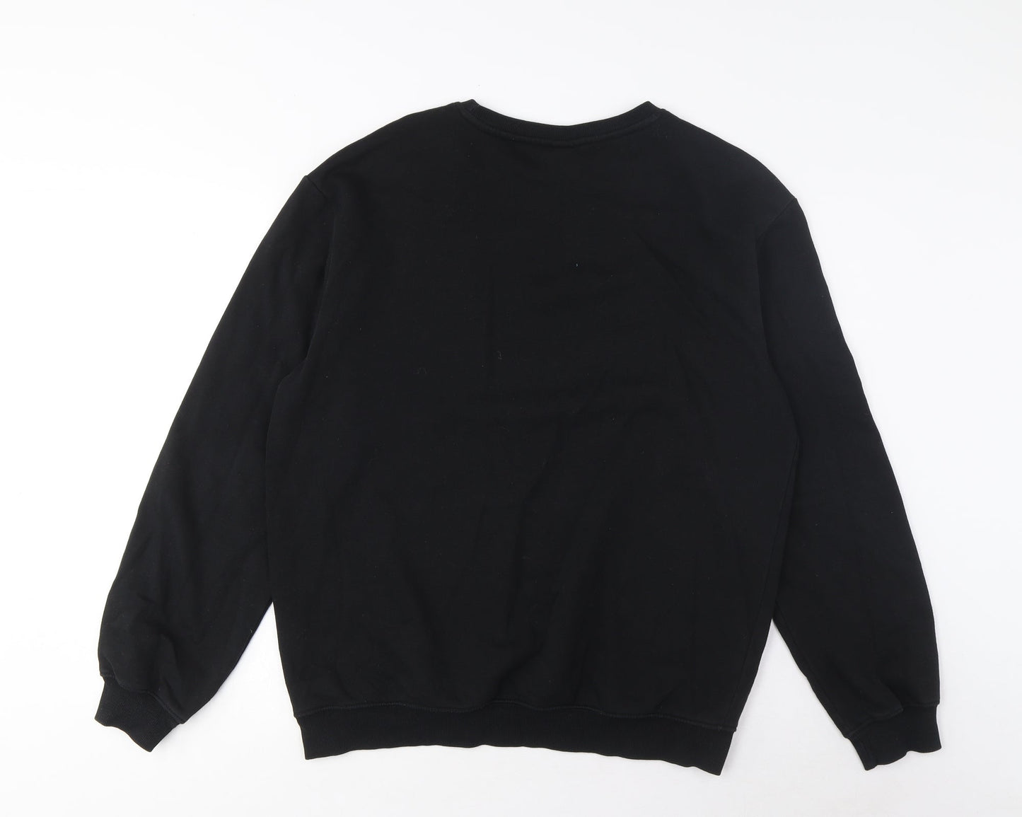 H&M Mens Black Cotton Pullover Sweatshirt Size S