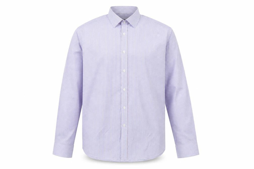 Greenwoods Mens Multicoloured Plaid Cotton Button-Up Size 17 Collared Button
