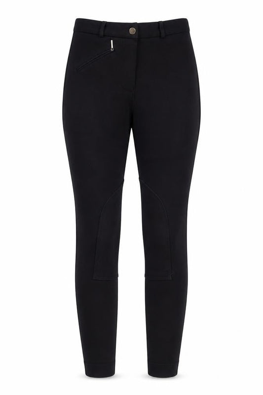 Joy Ride Womens Black Cotton Capri Trousers Size 24 in L29 in Regular Zip - Horse Riding