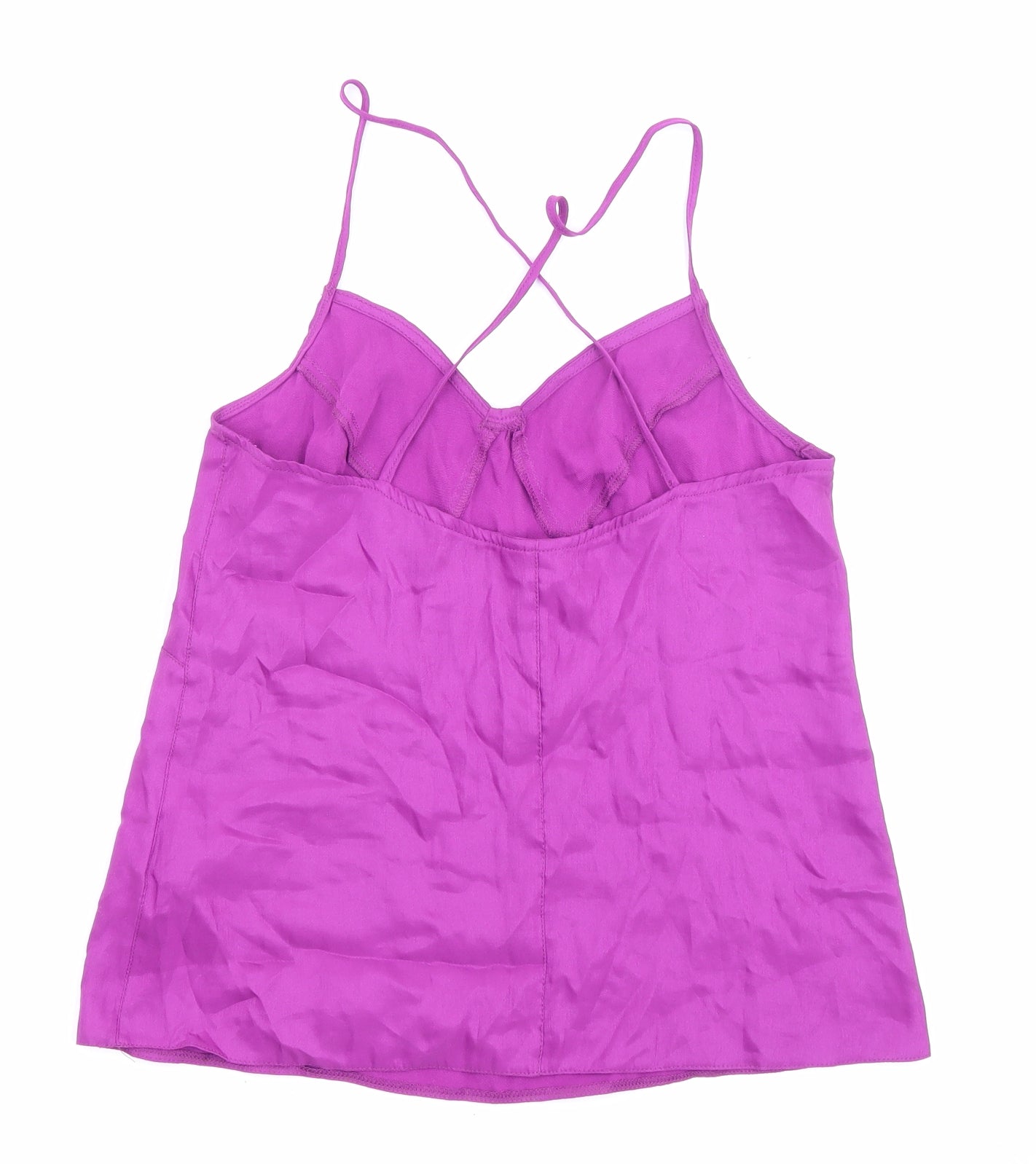 Topshop Womens Purple Viscose Camisole Tank Size 8 V-Neck