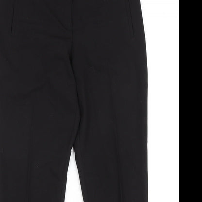 Topshop Womens Black Polyester Trousers Size 12 L28 in Regular Zip - Classic