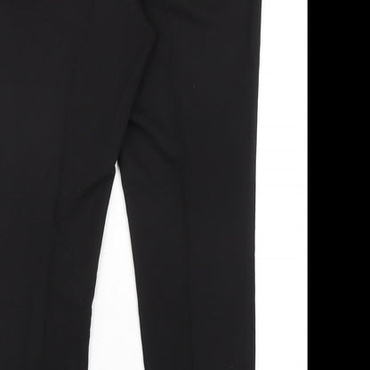 Topshop Womens Black Polyester Trousers Size 12 L28 in Regular Zip - Classic