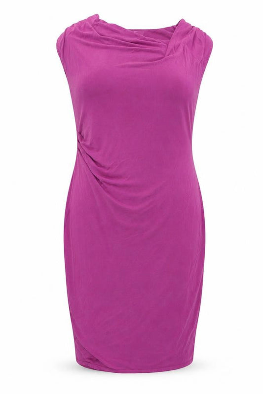Per Una Womens Pink Modal Pencil Dress Size 14 Square Neck