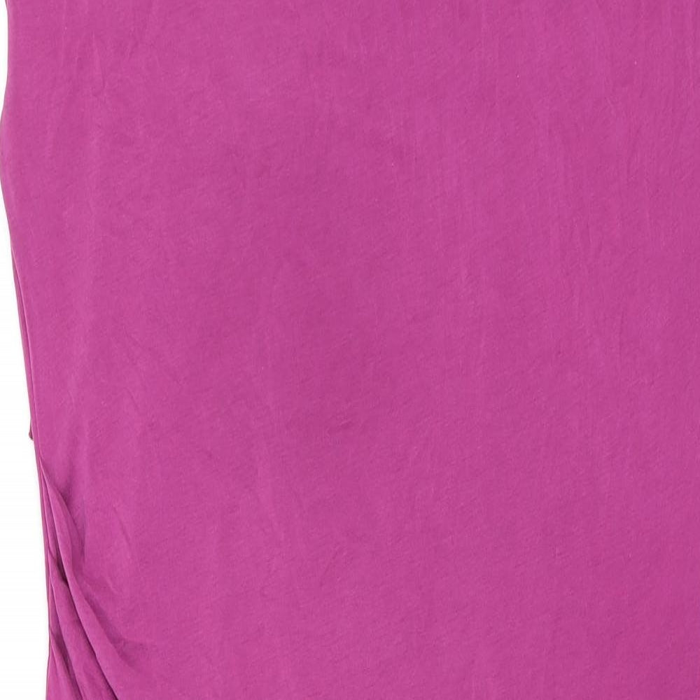Per Una Womens Pink Modal Pencil Dress Size 14 Square Neck