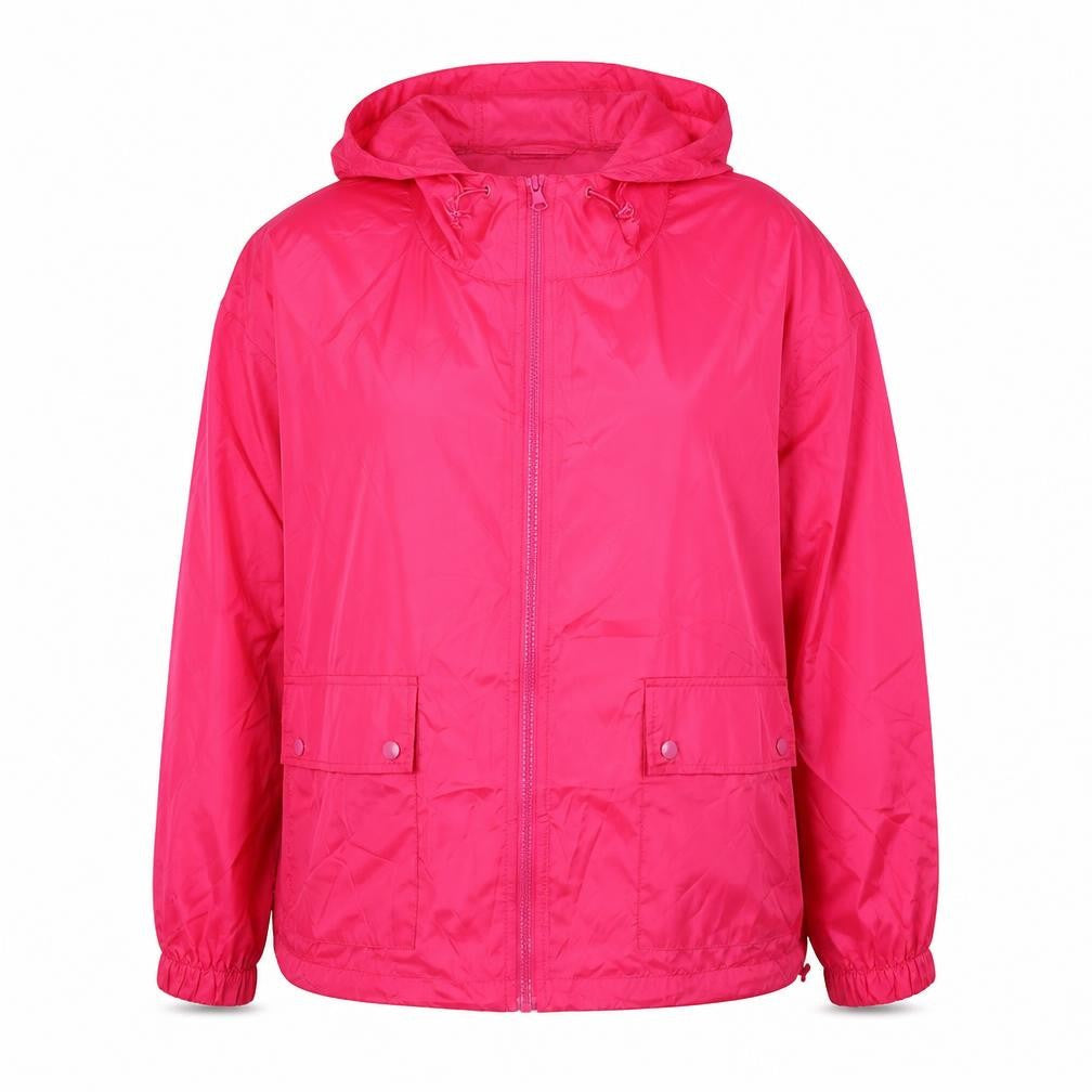Marks & Spencer Womens Pink Rain Coat Jacket Size L Zip