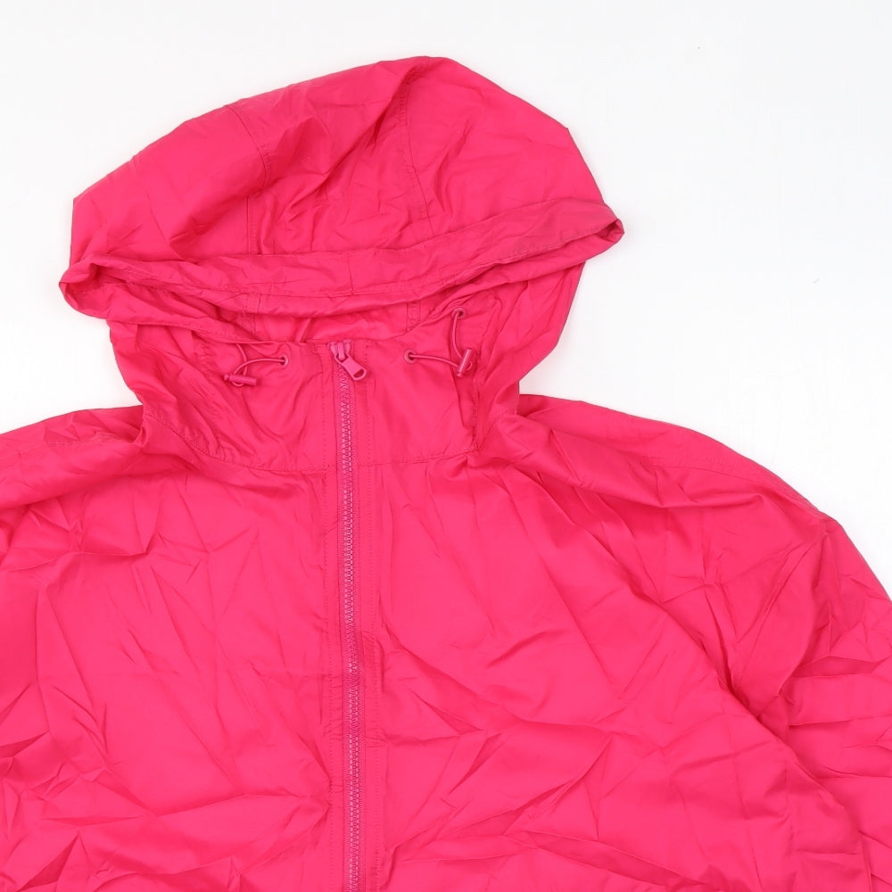 Marks and Spencer Womens Pink Rain Coat Jacket Size L Zip