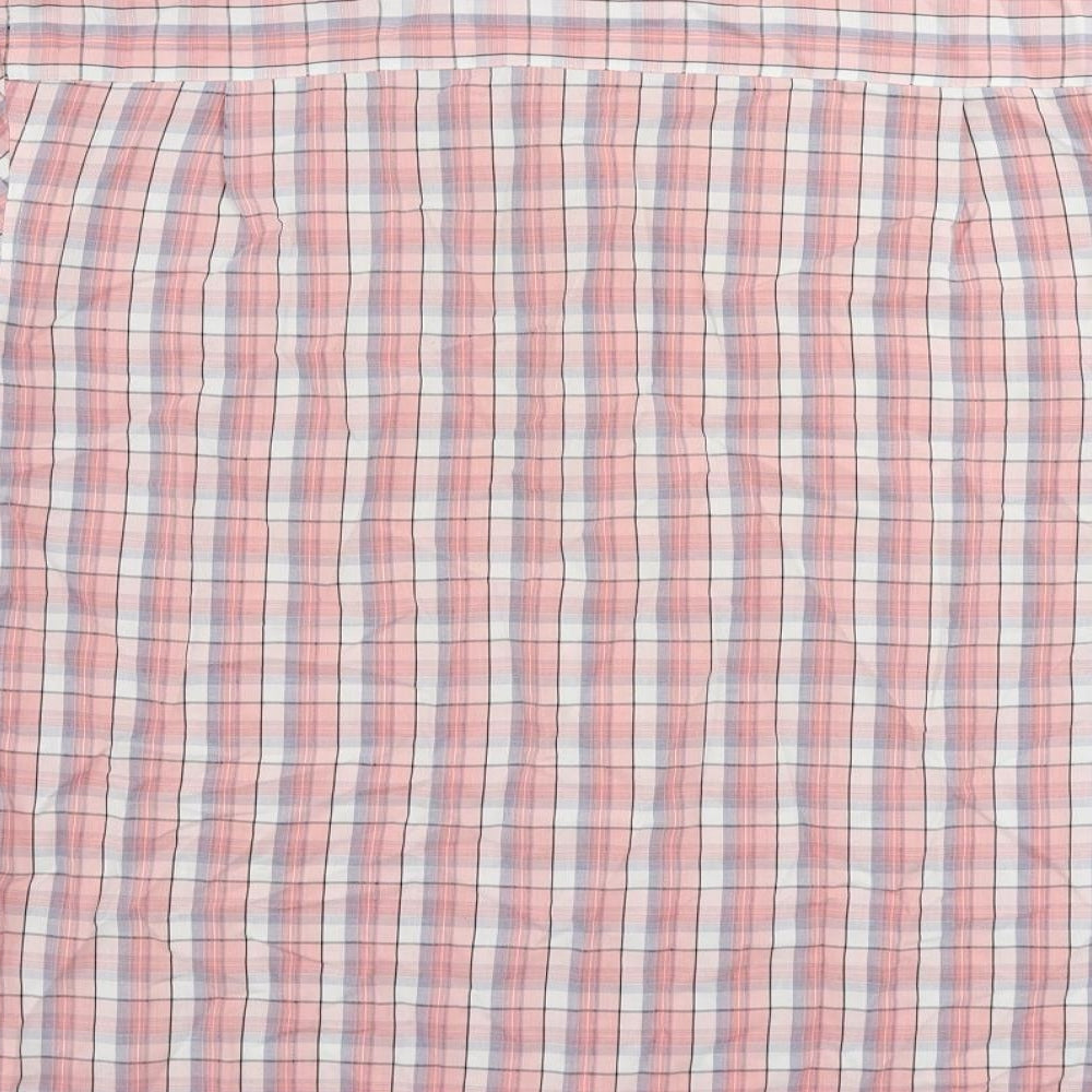 Blue Harbour Mens Pink Plaid Viscose Button-Up Size M Collared Button