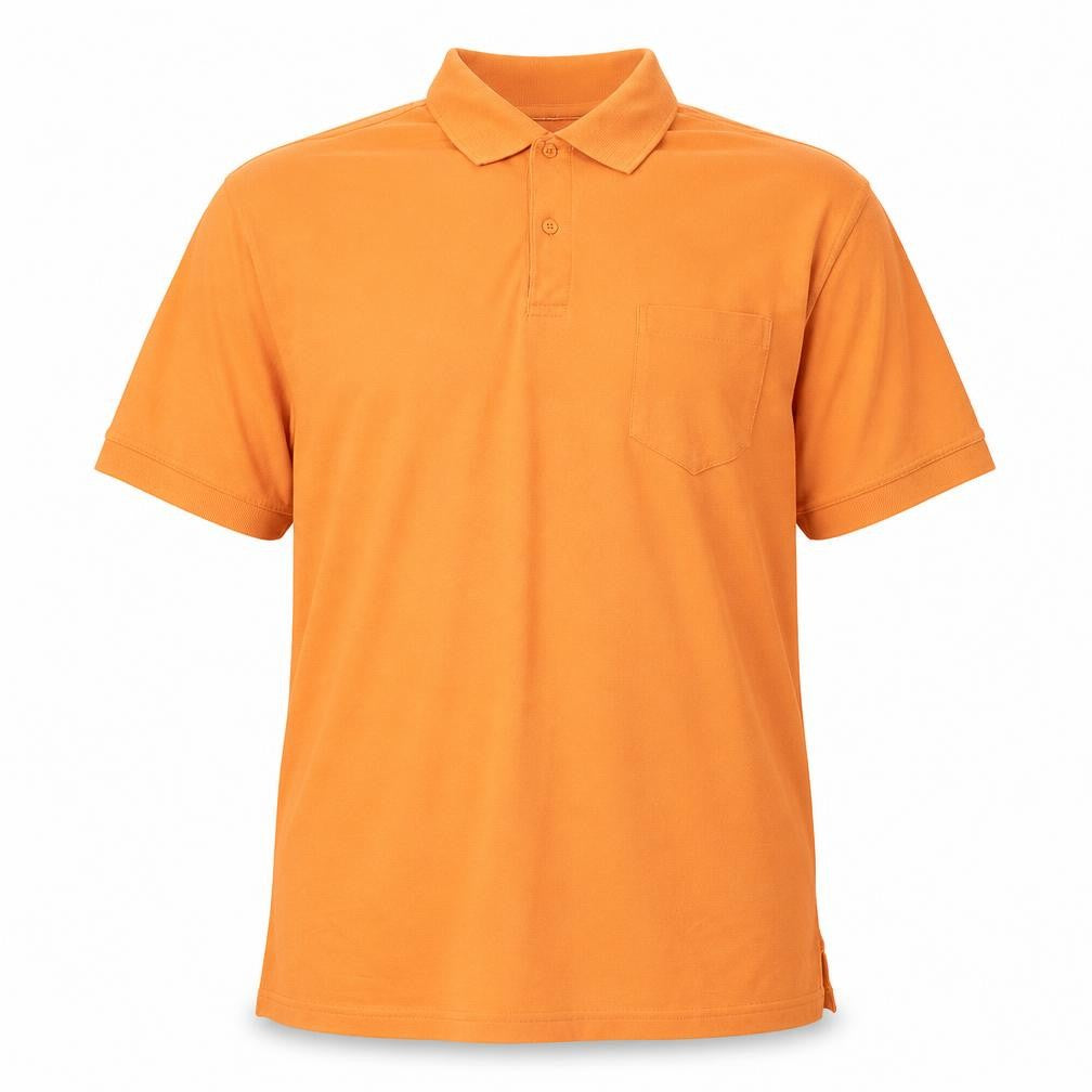 Kotting Mens Orange Polyester Polo Size 2XL Collared Pullover