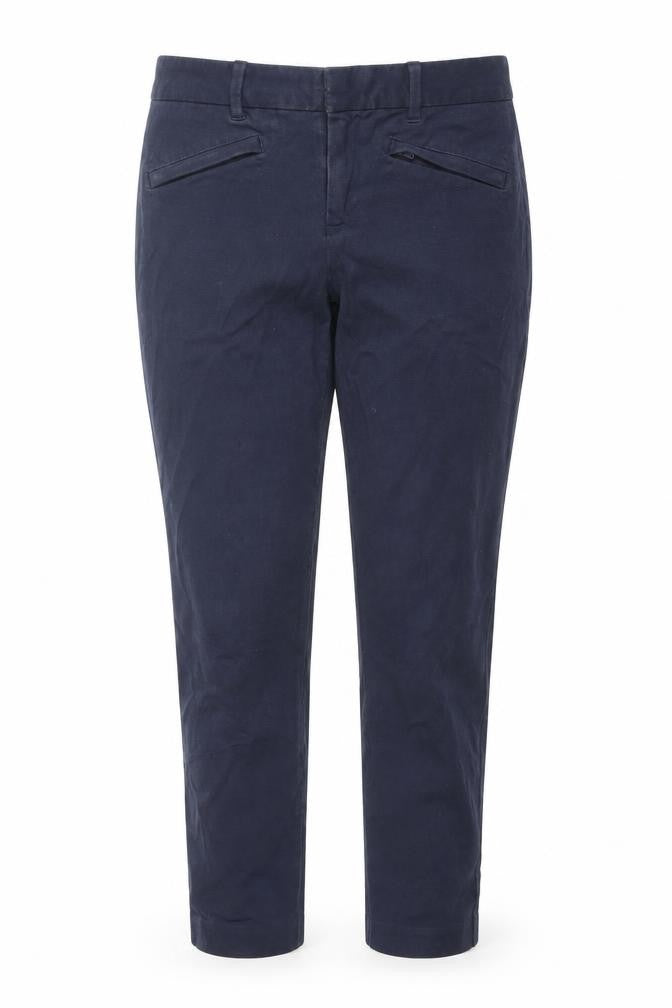Gap Womens Blue Cotton Trousers Size 8 L24 in Regular Zip