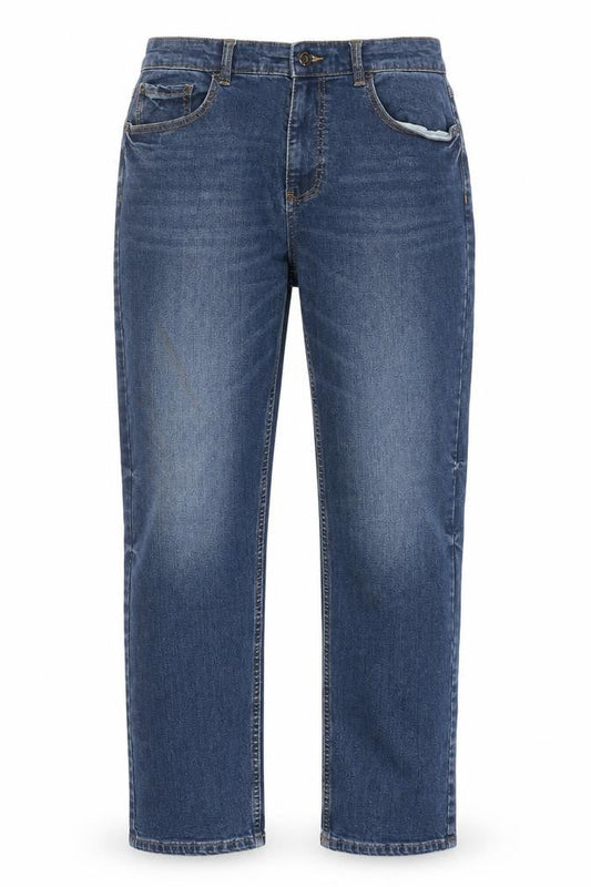 Next Womens Blue Cotton Straight Jeans Size 30 L32 in Regular Zip