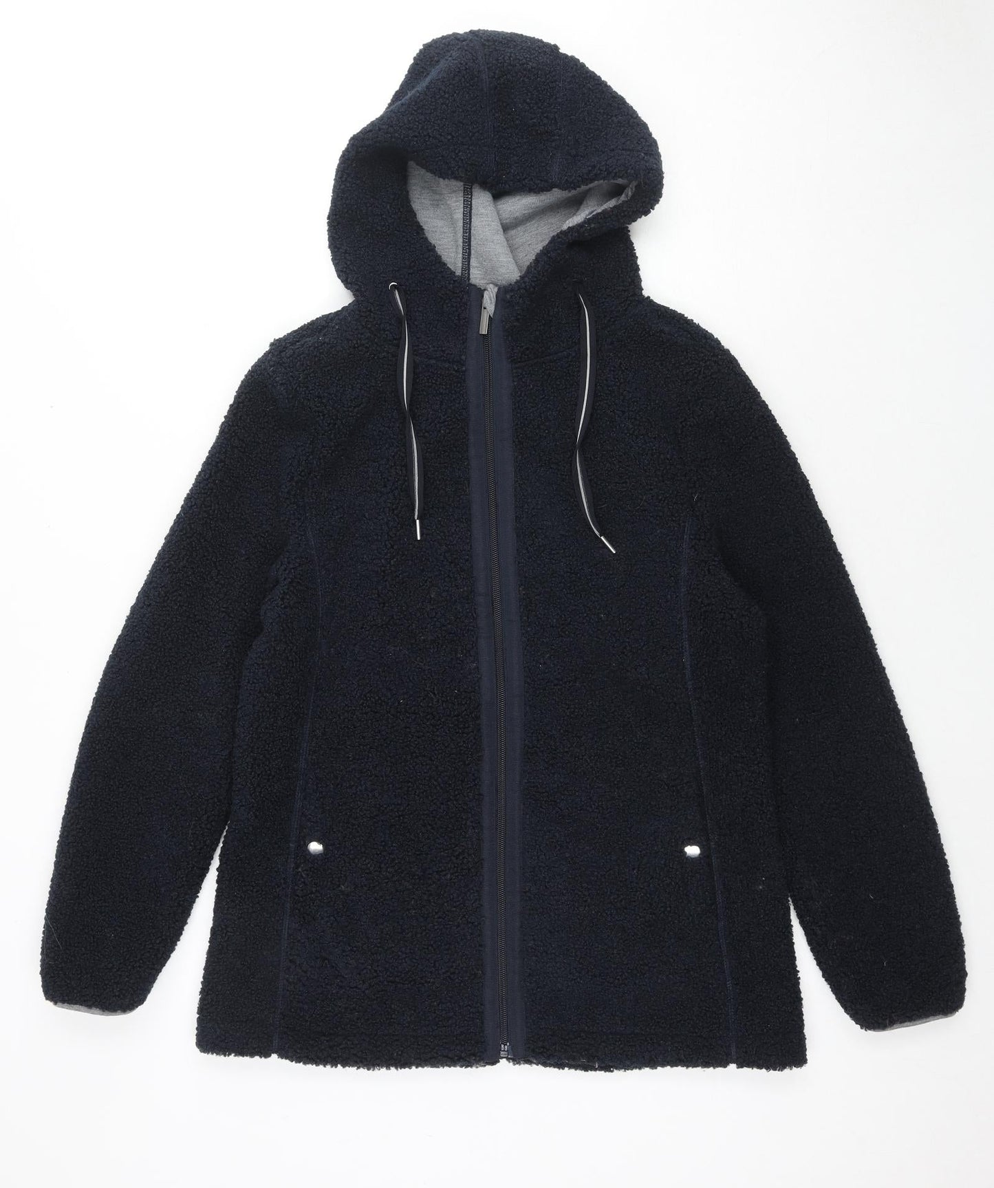 M&Co Womens Blue Jacket Size 10 Zip