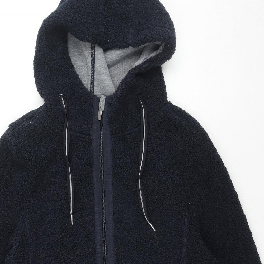 M&Co Womens Blue Jacket Size 10 Zip