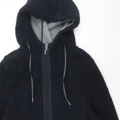 M&Co Womens Blue Jacket Size 10 Zip