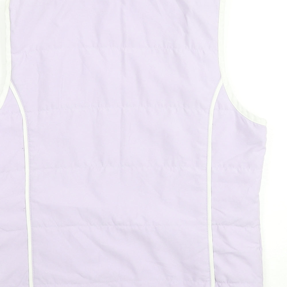 For Women Womens Purple Gilet Waistcoat Size 10 Zip