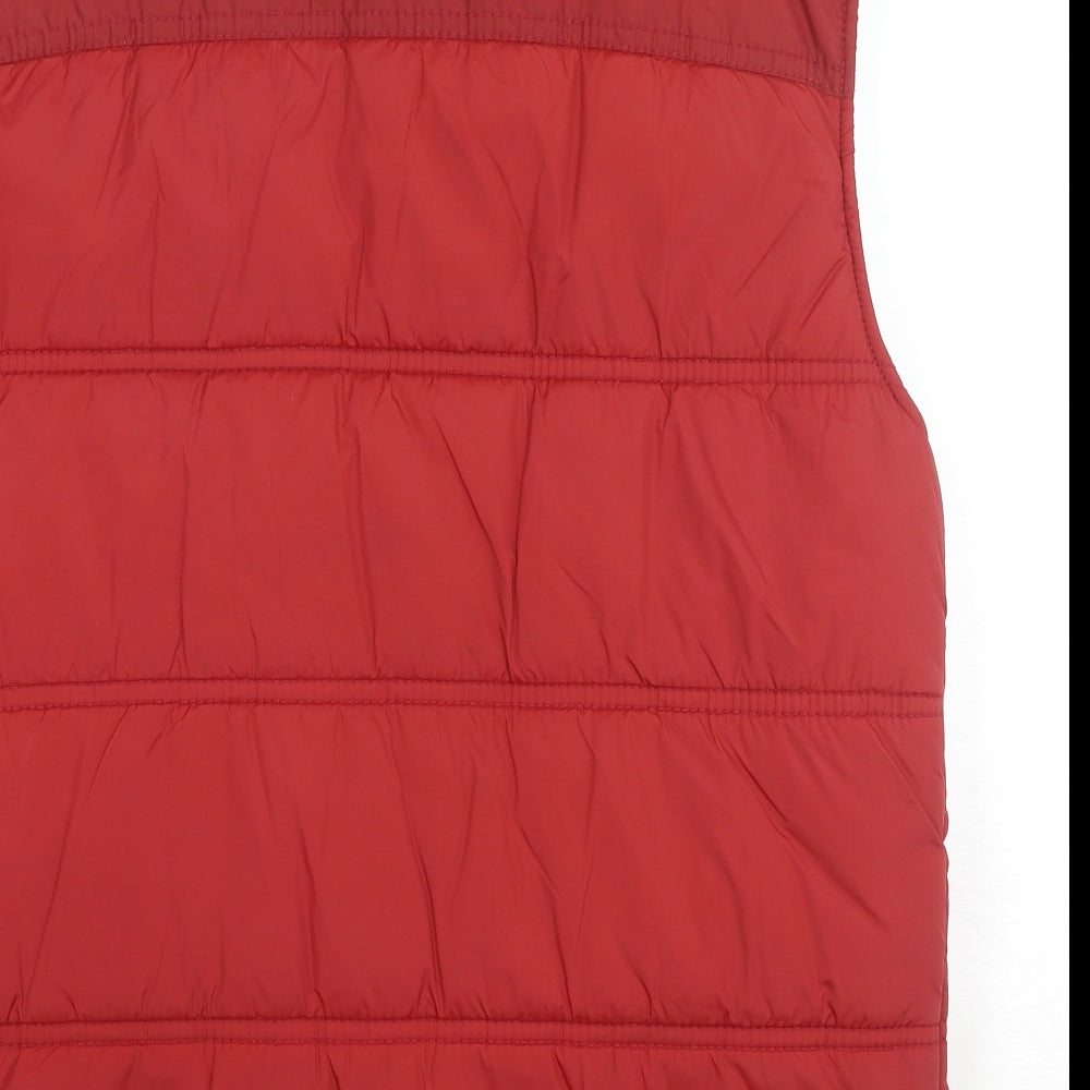 Marks and Spencer Mens Red Gilet Jacket Size M Zip