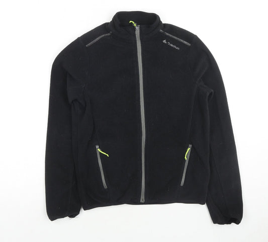 DECATHLON Boys Black Jacket Size 12 Years Zip