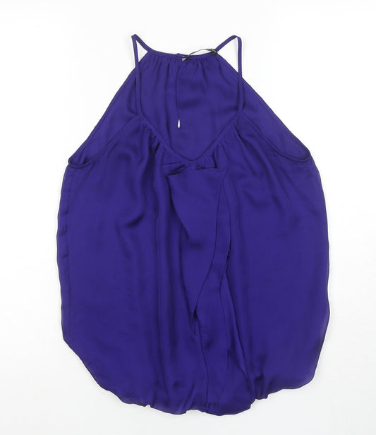 Oasis Womens Purple Polyester Camisole Tank Size 8 Scoop Neck