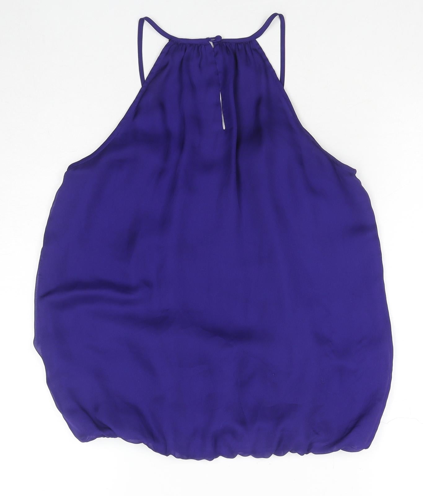 Oasis Womens Purple Polyester Camisole Tank Size 8 Scoop Neck