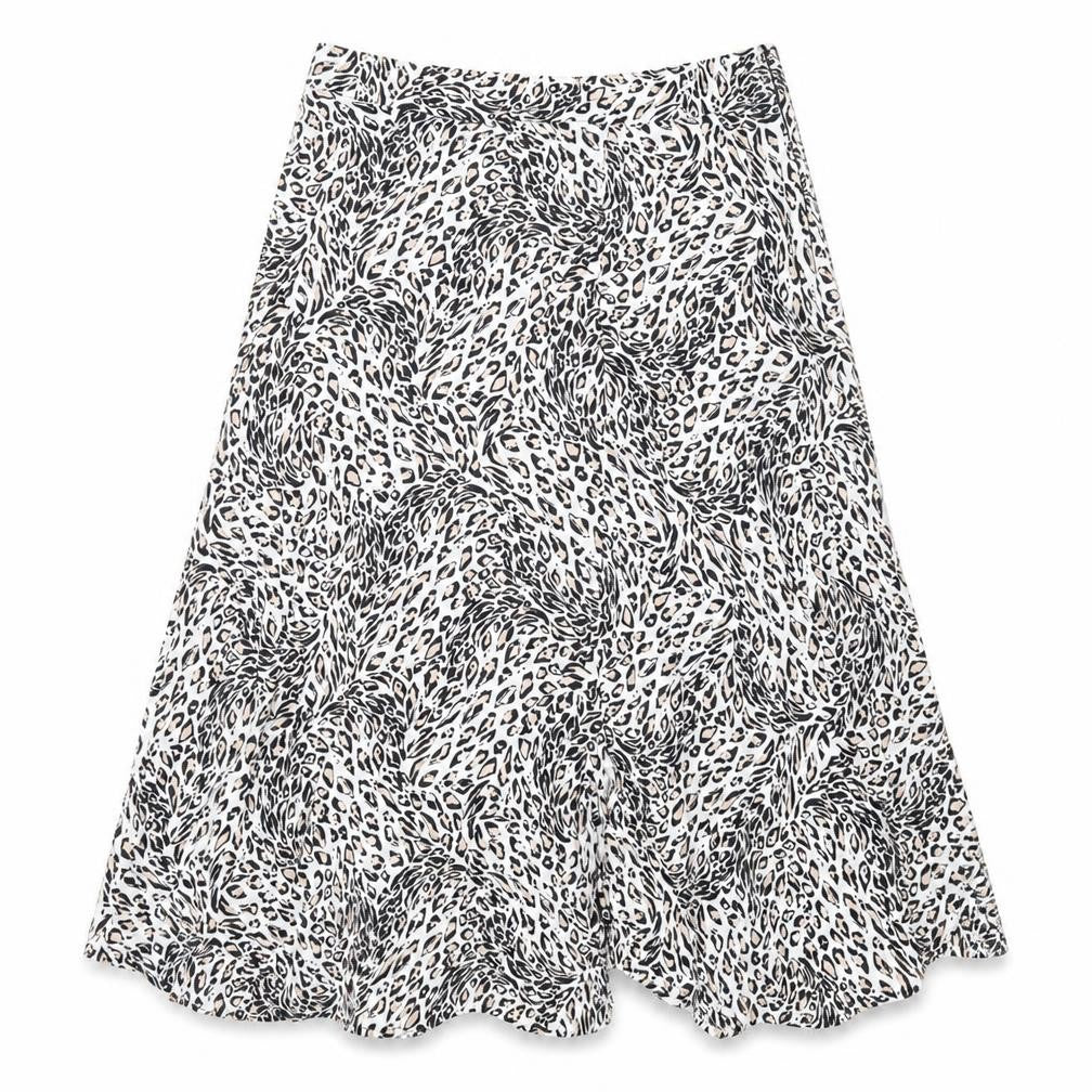 Sosandar Womens Multicoloured Animal Print Viscose A-Line Skirt Size 14 Zip