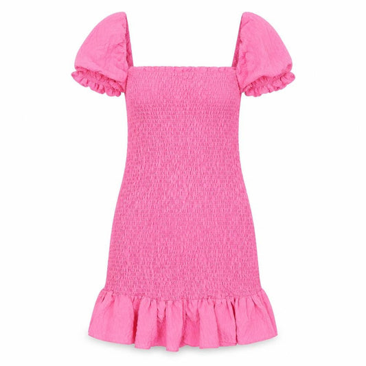 Zara Womens Pink Polyester Bodycon Size S Square Neck Pullover