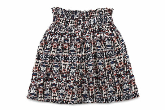 Idano Womens Multicoloured Geometric Viscose A-Line Skirt Size S