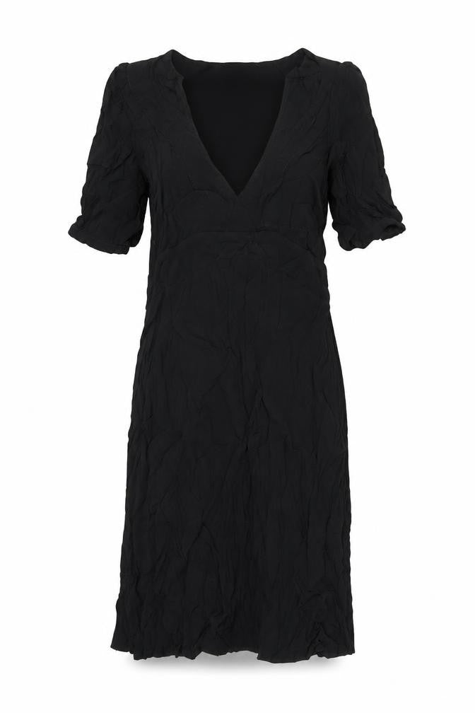 Therapy Womens Black Viscose A-Line Size 12 V-Neck Zip