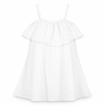 Front view of ASOS women’s white cotton a-line, size UK 12, square neck pullover