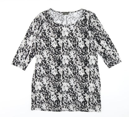 Additional front view of Originals women’s grey round neck geometric polyester jumper, size UK 12