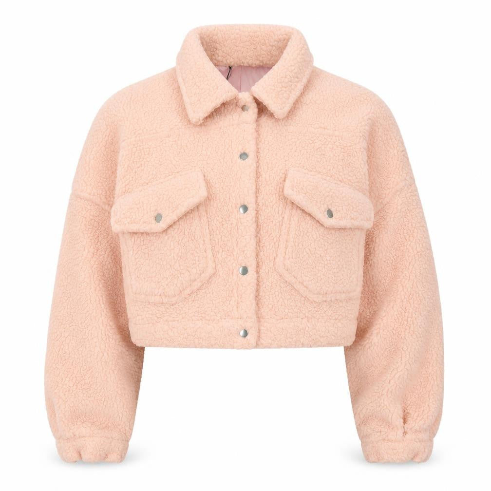 PRETTYLITTLETHING Women’s Pink Cropped Jacket UK 12