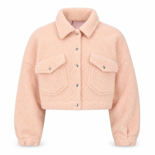 PRETTYLITTLETHING Women’s Pink Cropped Jacket UK 12