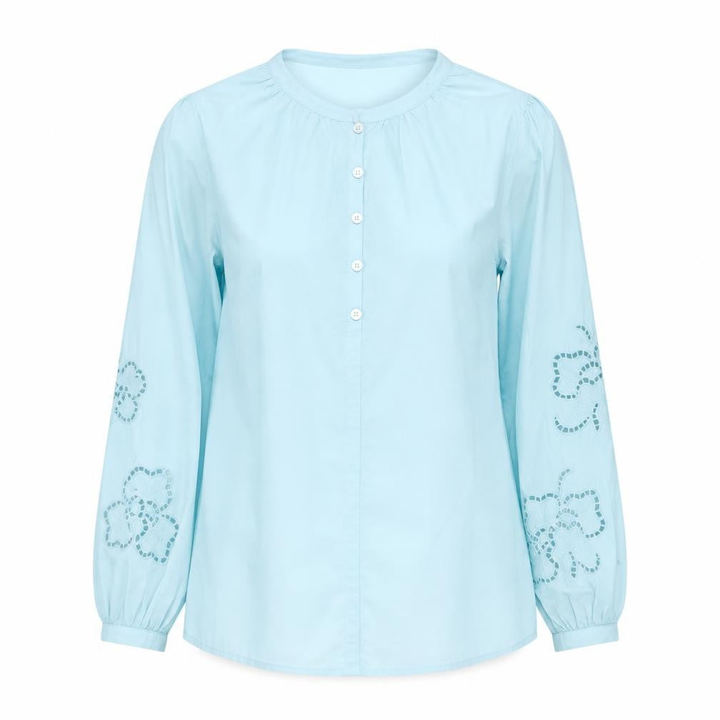 Marks & Spencer Women's Blue Cotton Blouse Size 6
