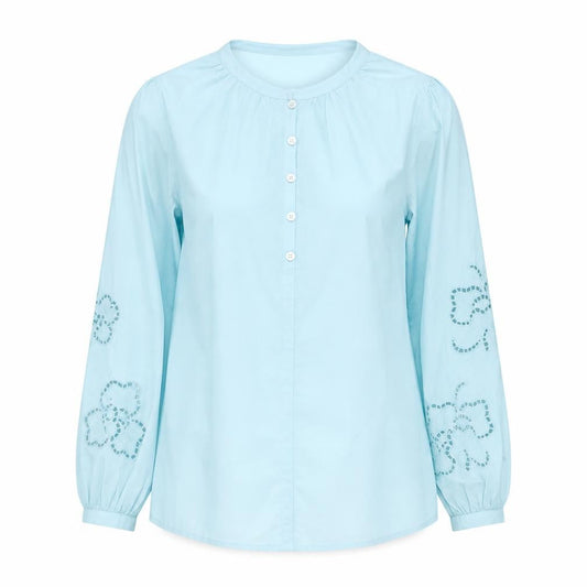 Marks and Spencer Women's Blue Cotton Blouse Size 6