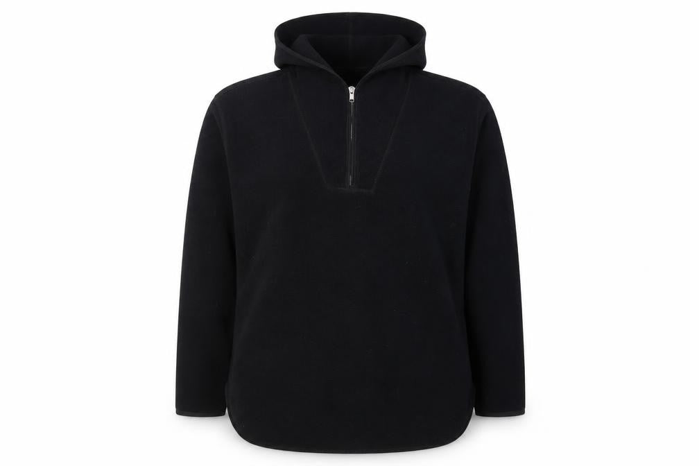 H&M Unisex Black Pullover Hoodie, Size L, Polyester