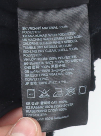 H&M Womens Black Pullover Hoodie, Polyester Size L,