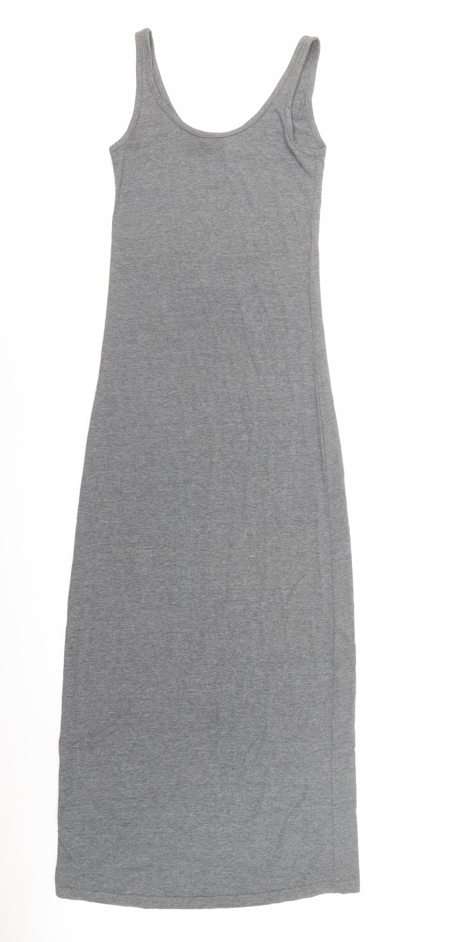 VERO MODA Womens Grey Polyester Tank Dress Size XS Round Neck Pullover