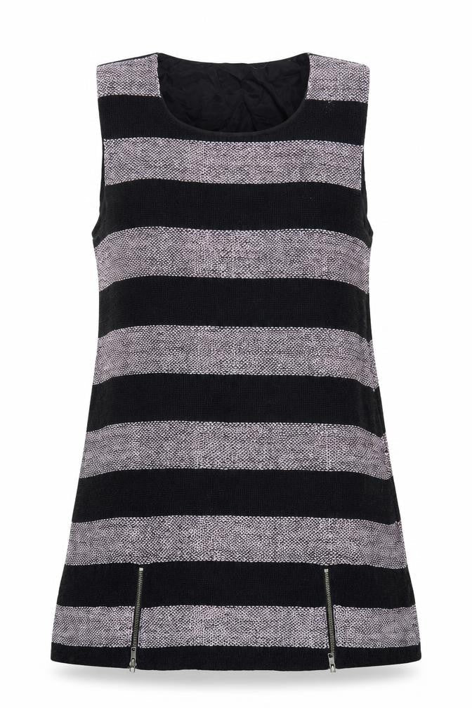 Masai Womens Black Colourblock Cotton Basic Tank Size M Round Neck
