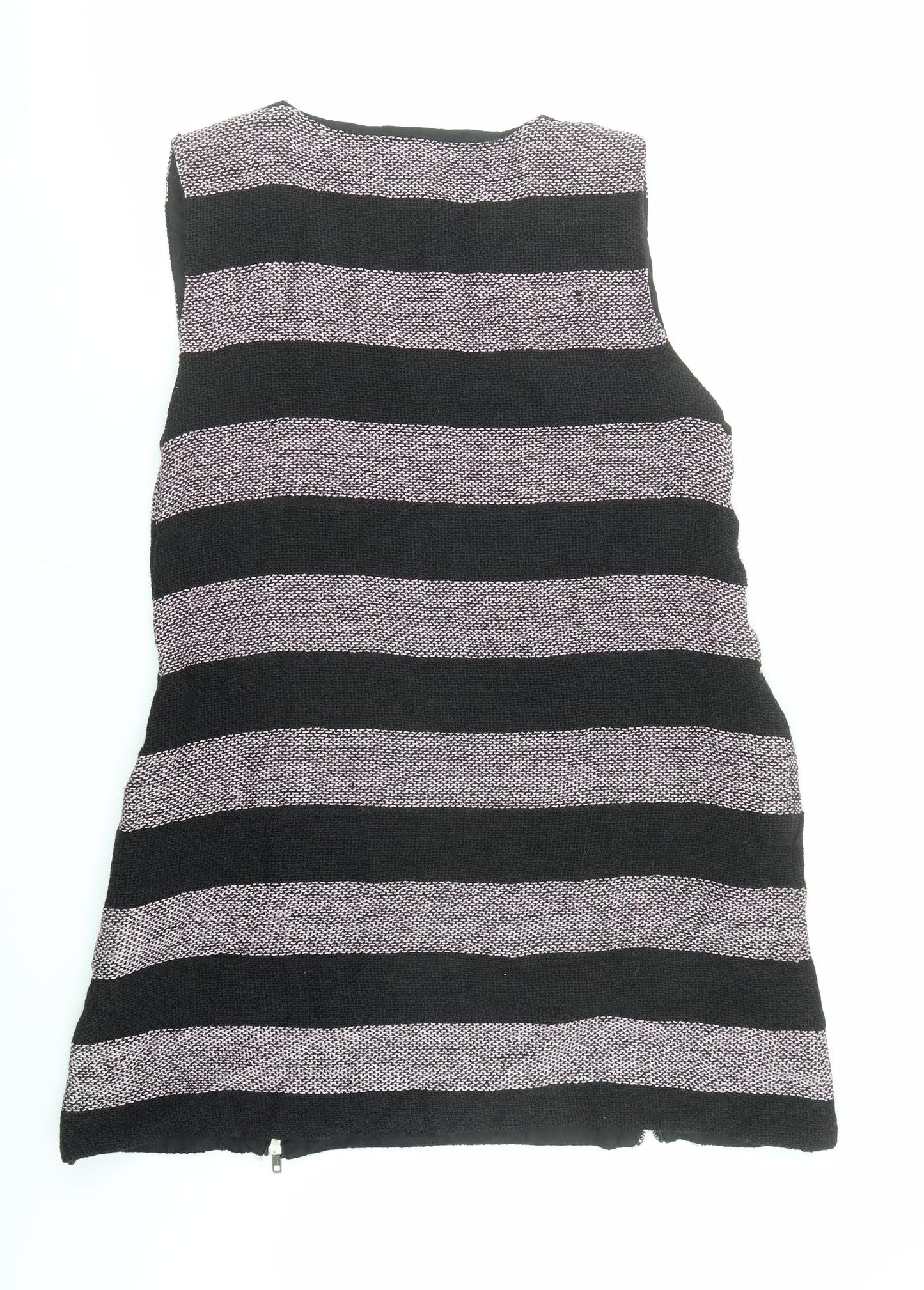 Masai Womens Black Colourblock Cotton Basic Tank Size M Round Neck