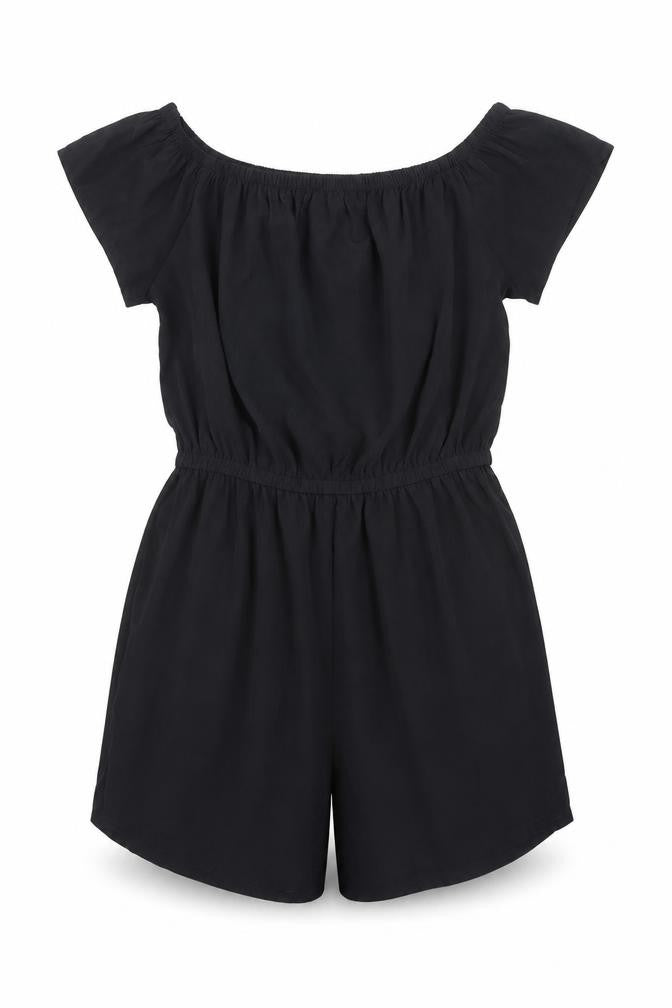 New Look Girls Black Polyester Jumpsuit One-Piece Size 9 Years Pullover