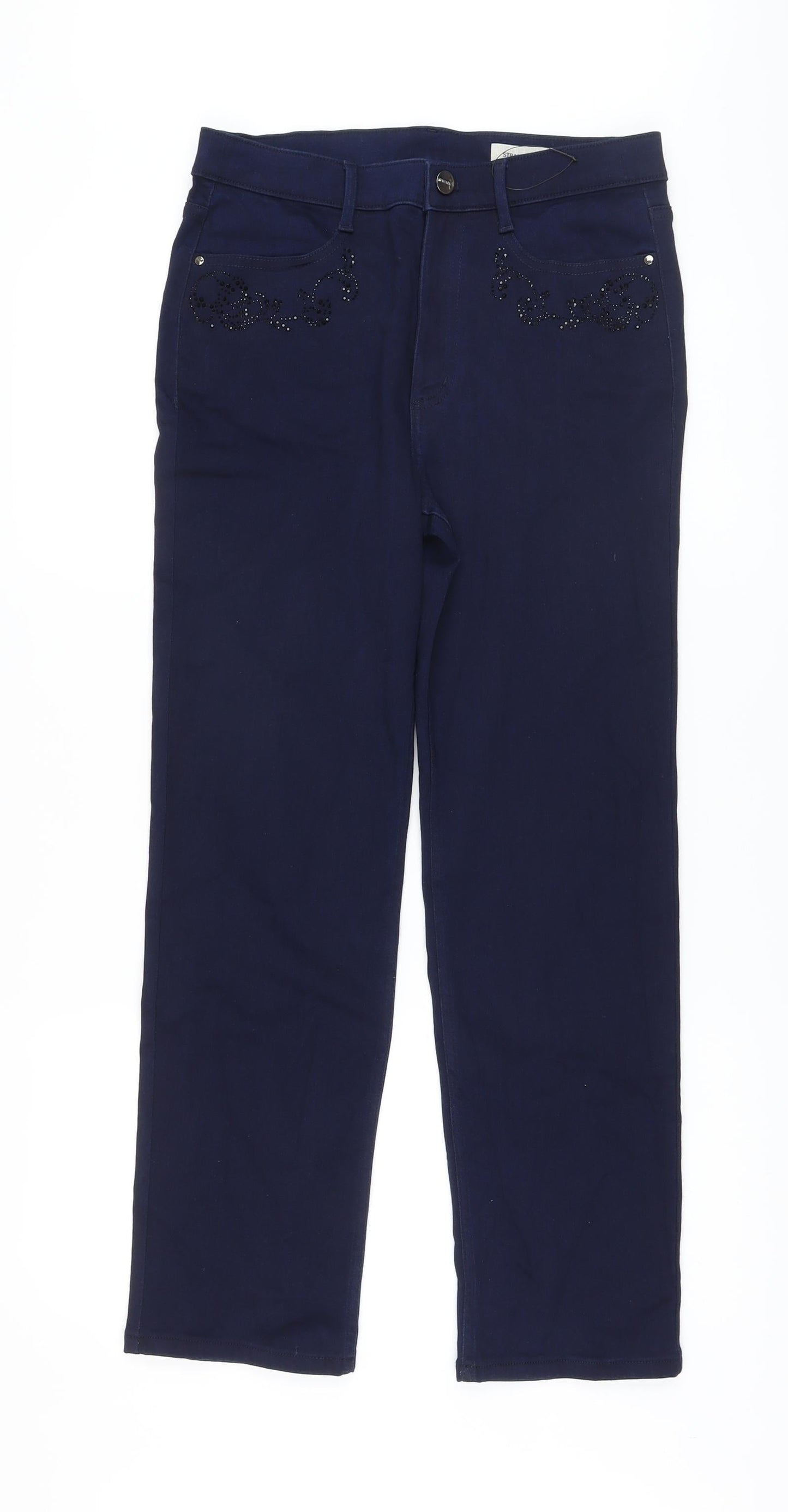 Marks and Spencer Womens Blue Cotton Jegging Jeans Size 12 L28 in Regular