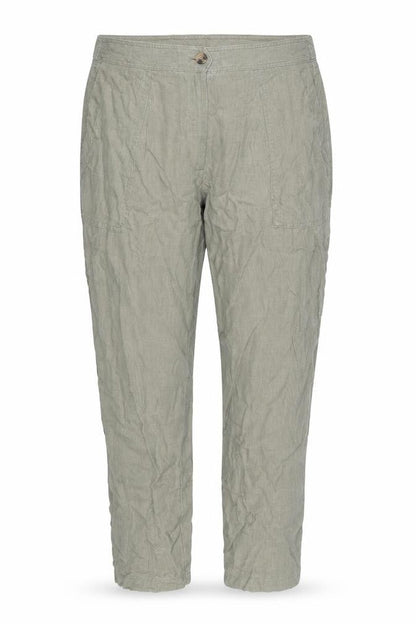 Per Una Womens Green Lyocell Trousers Size 18 L28 in Regular Zip