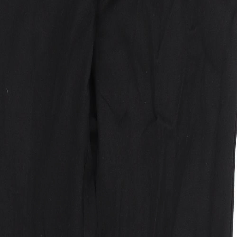 Marks and Spencer Womens Black Viscose Dress Pants Trousers Size 8 L27 in Regular Zip